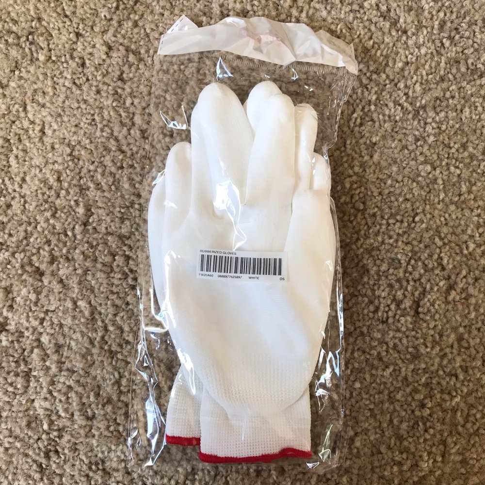 Supreme | Rubberized White Gloves NWT - Picture 2 of 2